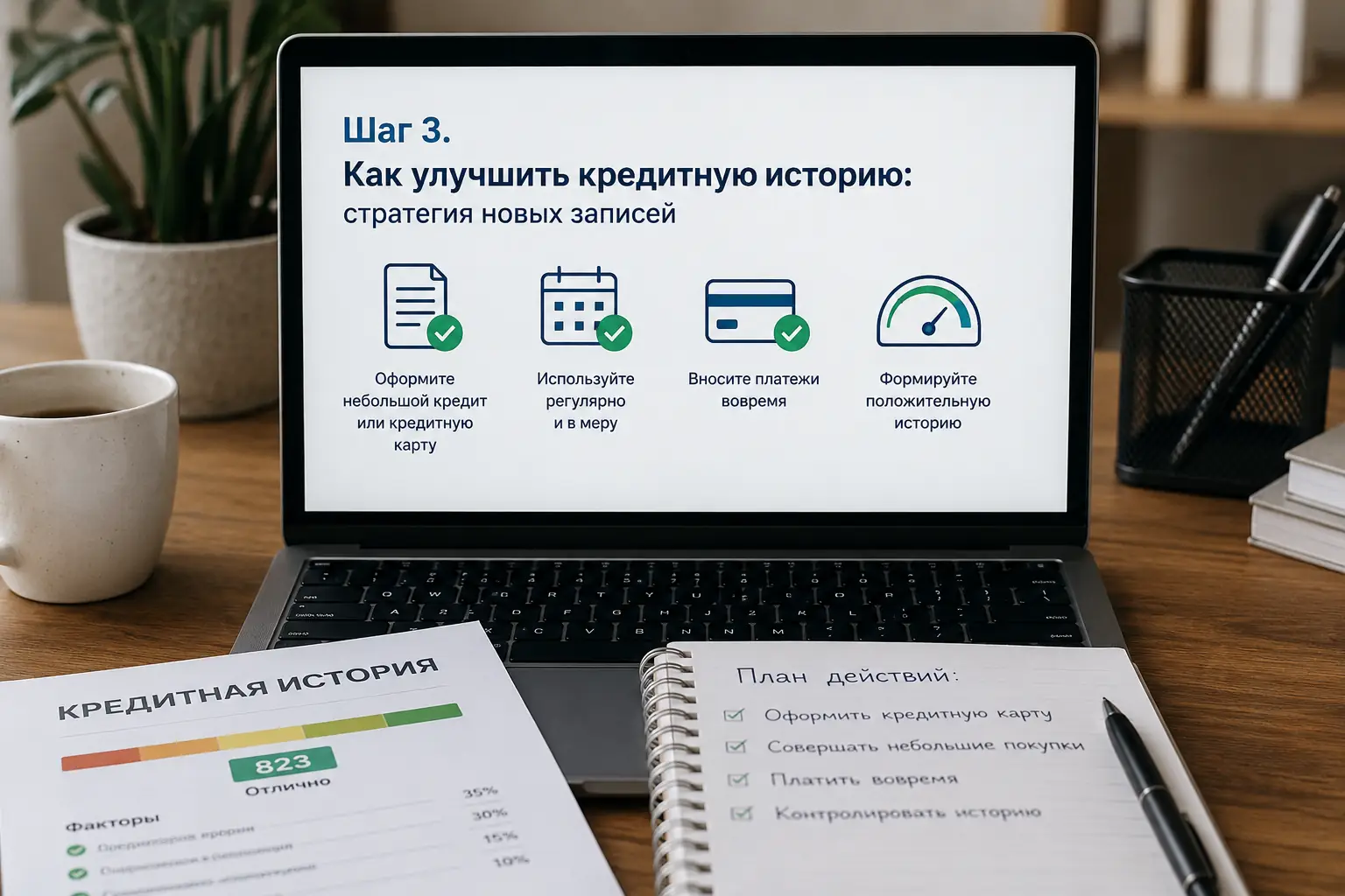 Как исправить кредитную историю самостоятельно: пошаговая стратегия без мошенников Шаг 3. Как улучшить кредитную историю: стратегия новых записей
