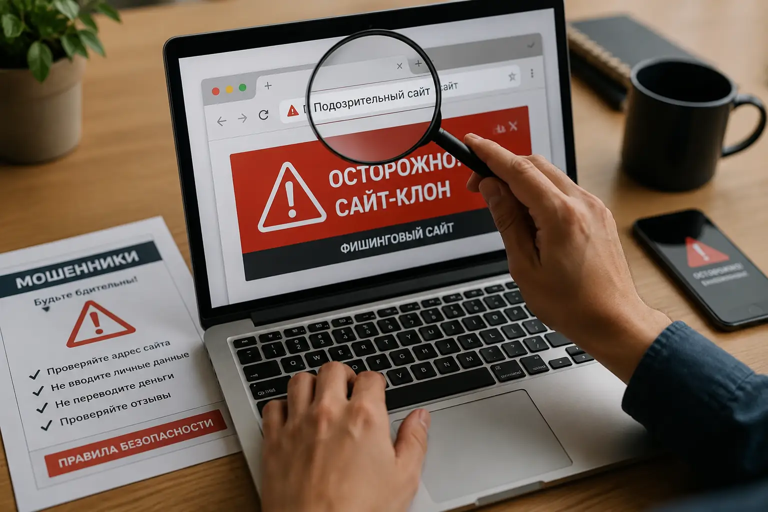 Как защитить себя от мошенников при оформлении займа: схемы обмана и правила безопасности 2. Цифровые капканы: сайты-клоны