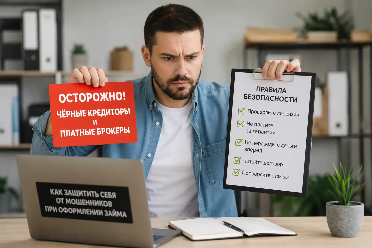 Как защитить себя от мошенников при оформлении займа: схемы обмана и правила безопасности 3. «Черные кредиторы» и платные брокеры
