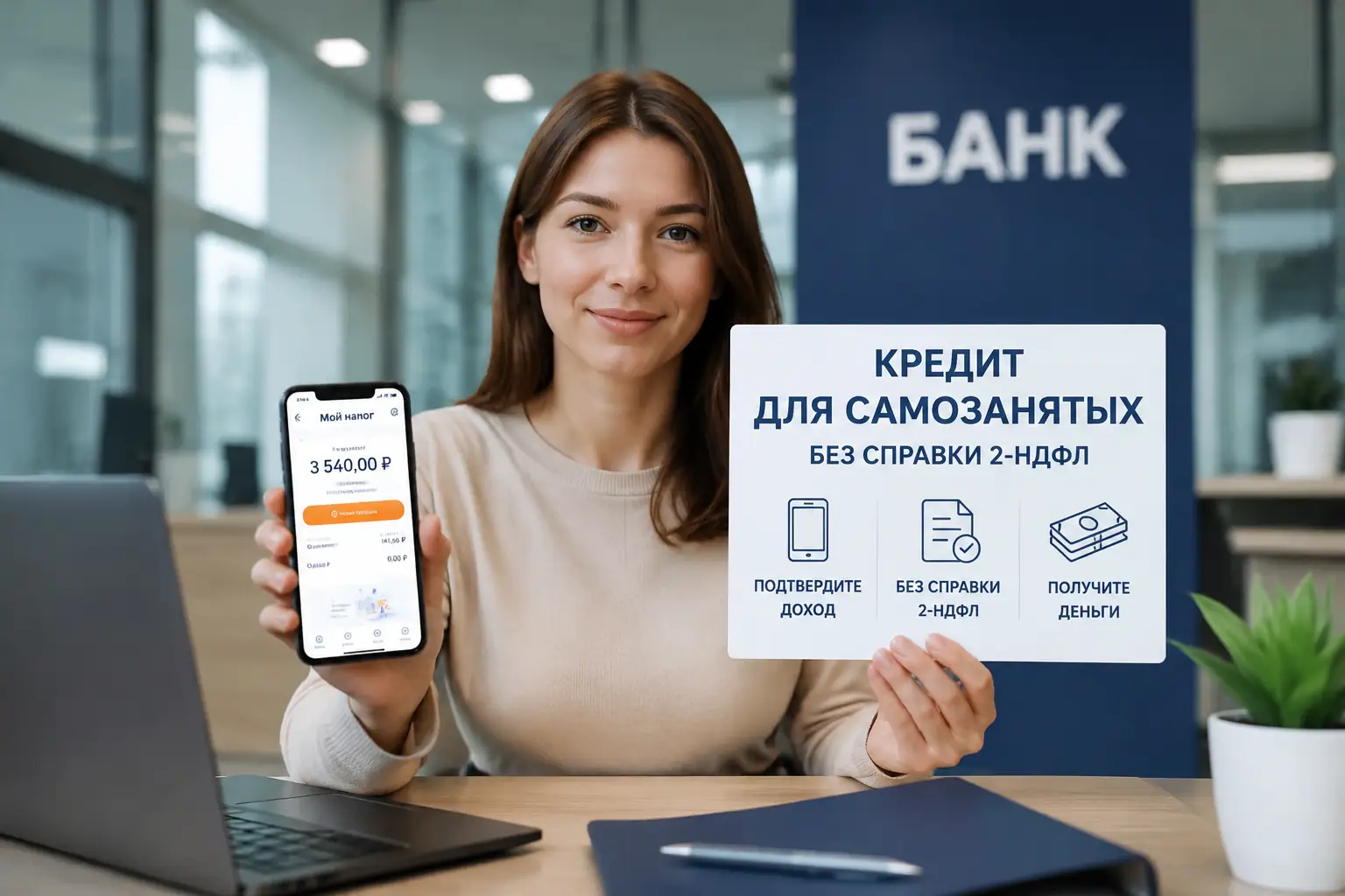 Кредит для самозанятых: как получить деньги в банке без справки 2-НДФЛ