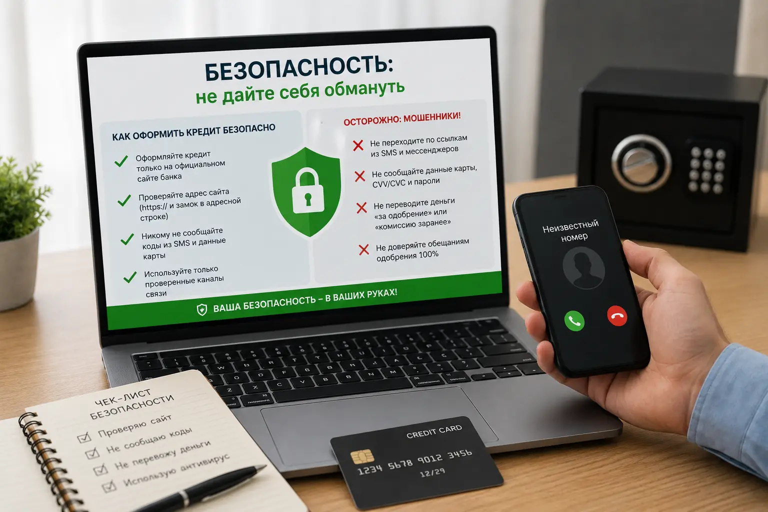 Кредит с онлайн-заявкой: как получить одобрение за 5 минут без визита в банк Безопасность: не дайте себя обмануть