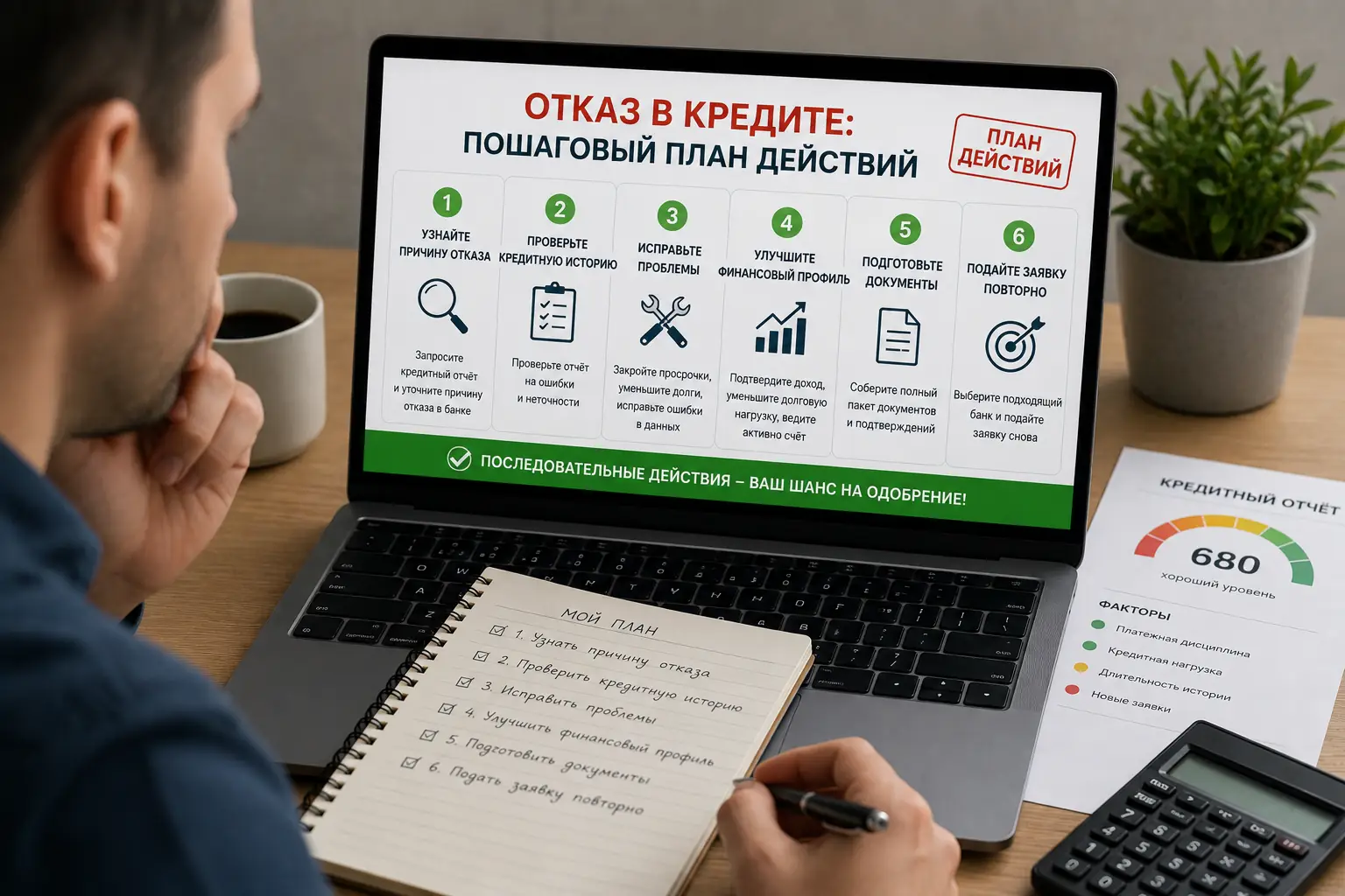 Отказ в кредите: почему банки говорят «нет» и как это быстро исправить Отказ в кредите: пошаговый план действий