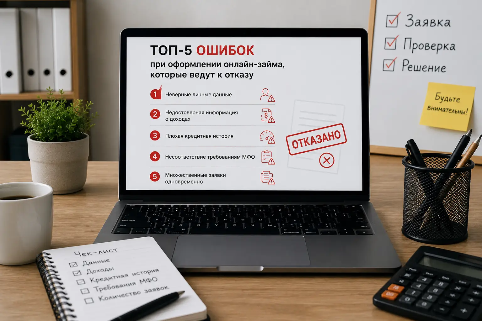 Топ-5 ошибок при оформлении онлайн-займа, которые ведут к отказу Ошибка 3. Веерная рассылка заявок