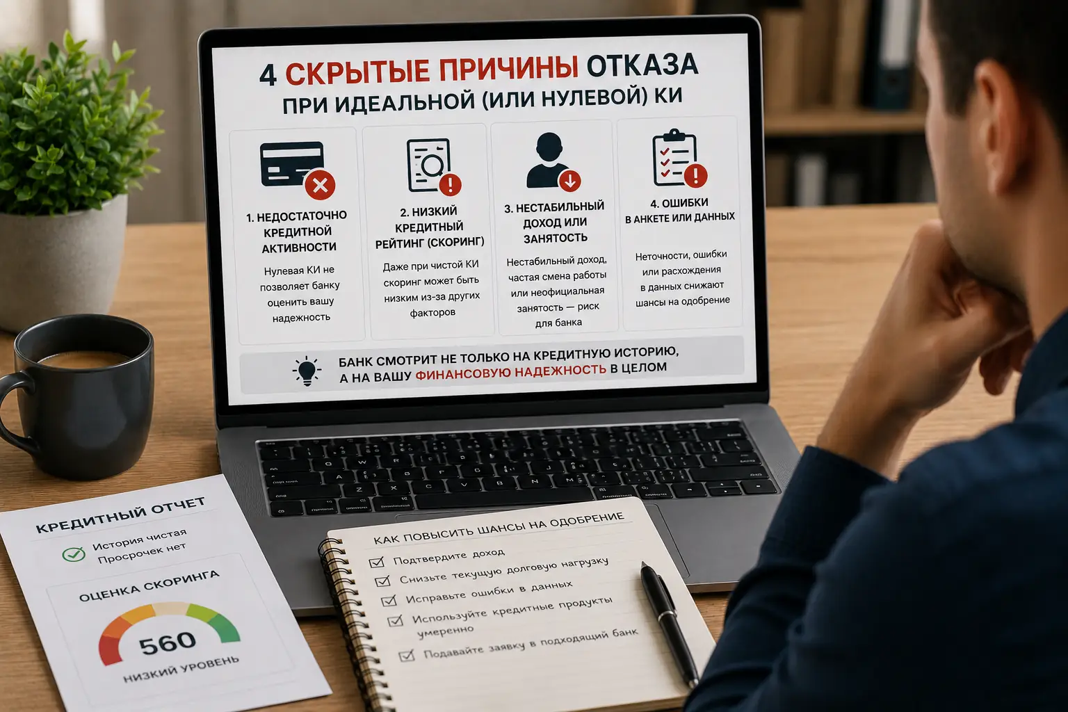 Почему отказывают в займе, если кредитная история чистая: скрытые причины и алгоритмы скоринга 4 скрытые причины отказа при идеальной (или нулевой) КИ