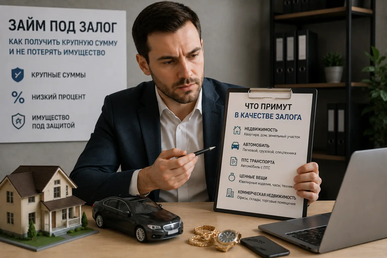 Займ под залог: как получить крупную сумму и не потерять имущество Что примут в качестве залога
