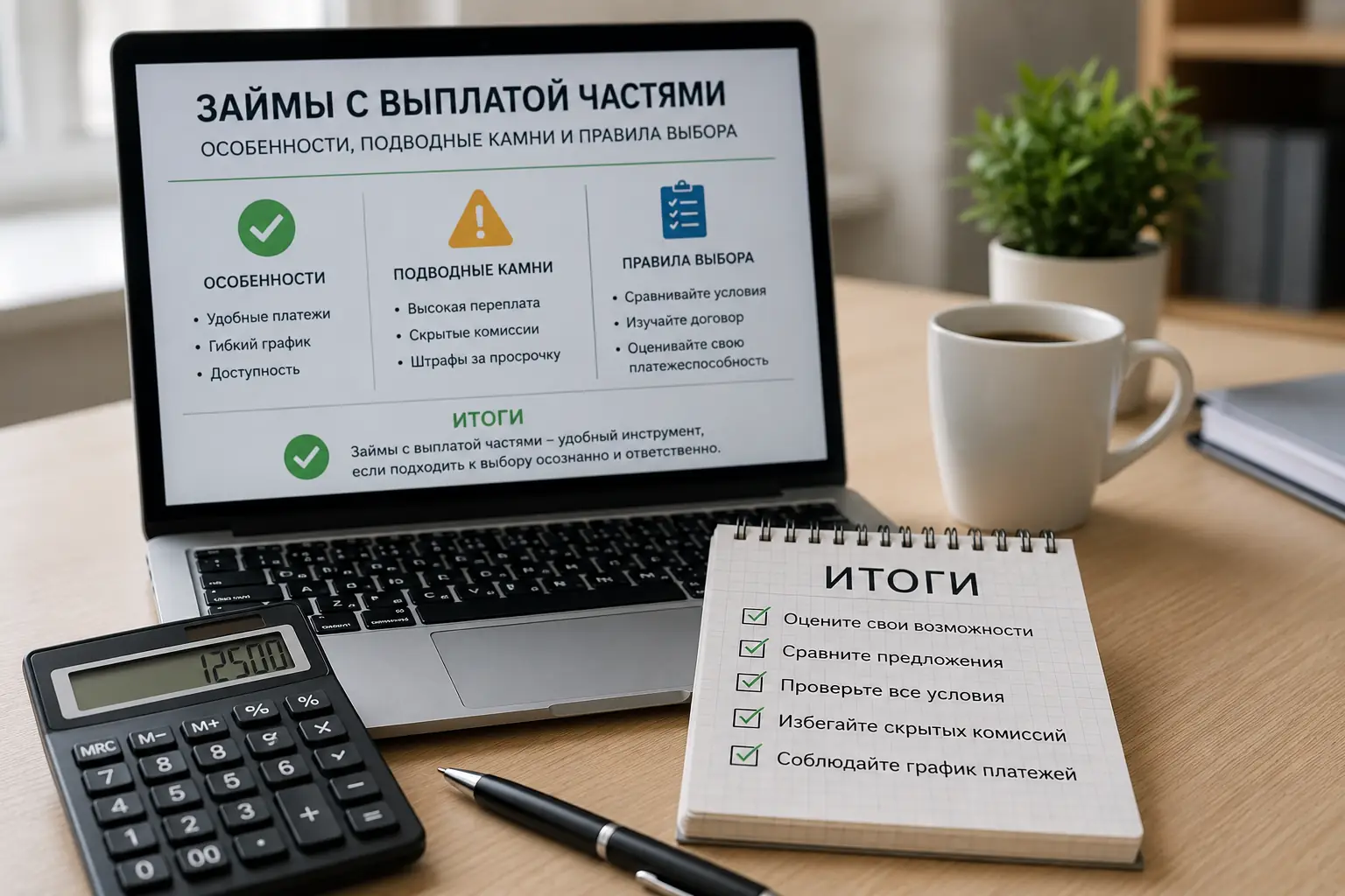 Займы с выплатой частями: особенности, подводные камни и правила выбора Итоги